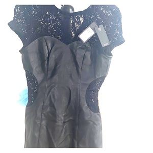 New Guess leather black dress